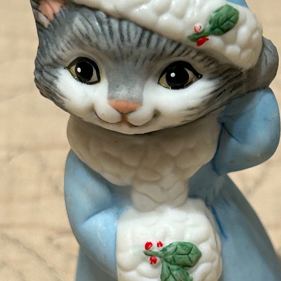 Vintage Hallmark 1990 Christmas Kitty Ceramic Ornament - Picture 6 of 6